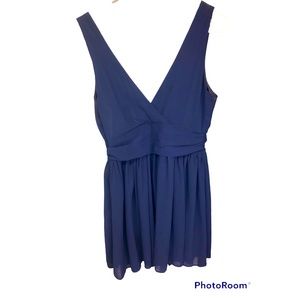 Navy v neck, short dress-charlotte russe. Used lightly